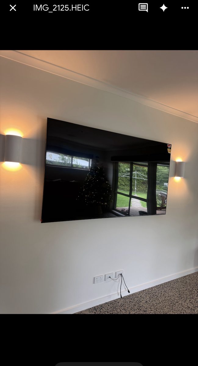 TV point and wall light installation Melbourne eastern suburbs